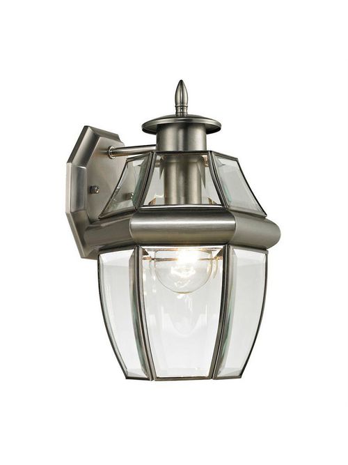 Product image for THO 8601EW/80 ANTIQUE NICKEL W CLEAR BEVELED GLASS EXTERIOR DOOR